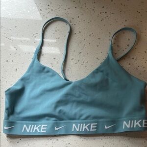 Nike Blue Compression Sports Bra with Adjustable Straps